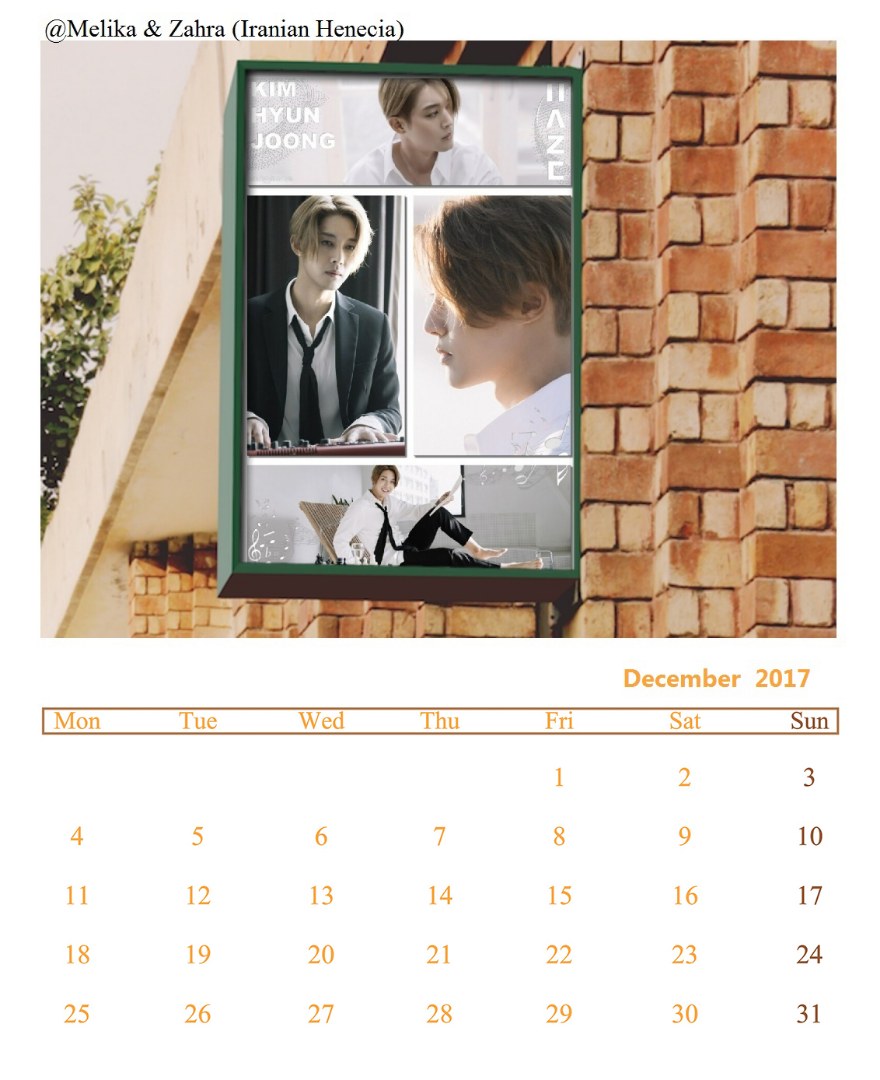 Calendar December 2017 (4) - @Melika & Zahra (Iranian Henecia)