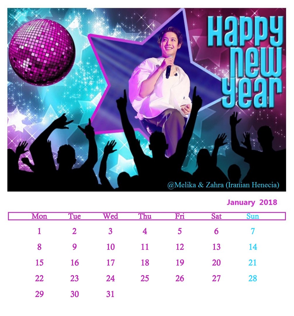 Calendar of January 2018 - Fanart by Melika and Zahra