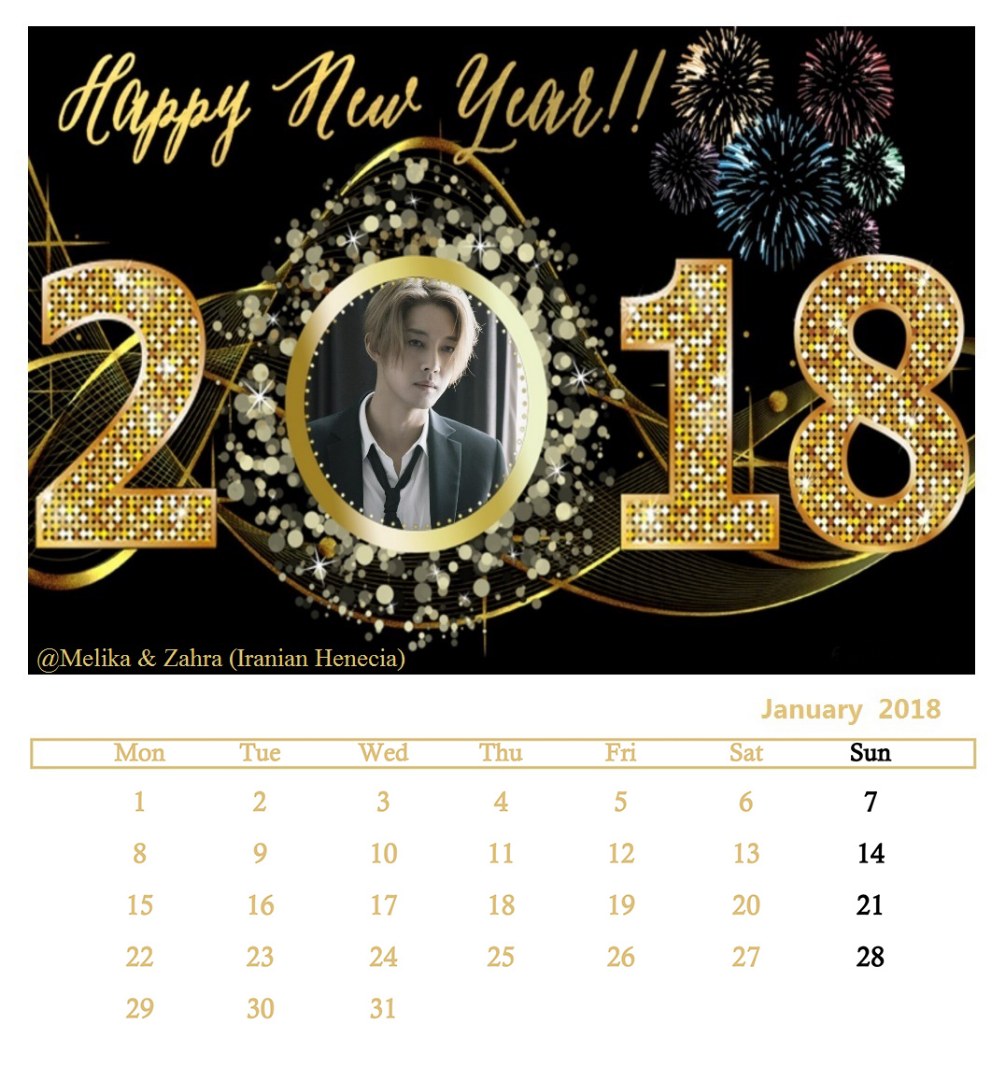 Calendar January 2018 (3) - @Melika & Zahra (Iranian Henecia)