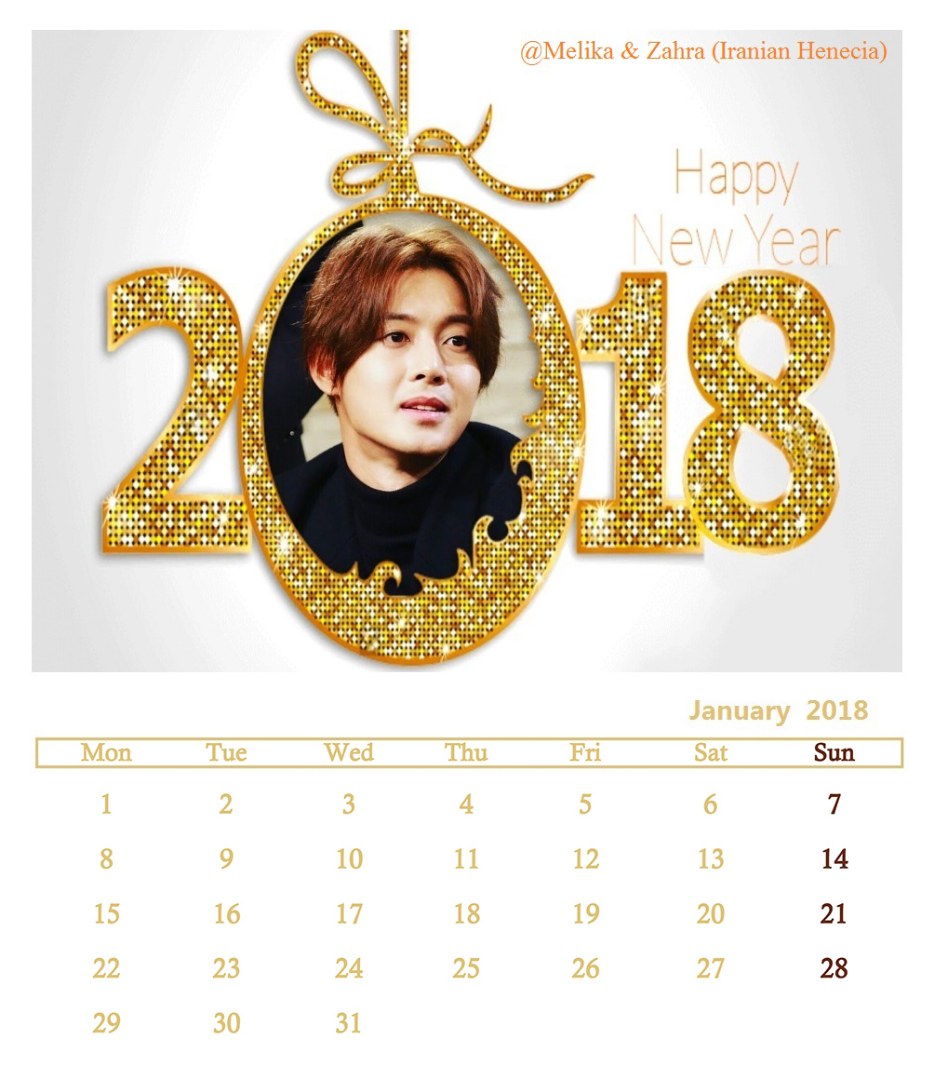 Calendar January 2018 (4) - @Melika & Zahra (Iranian Henecia)