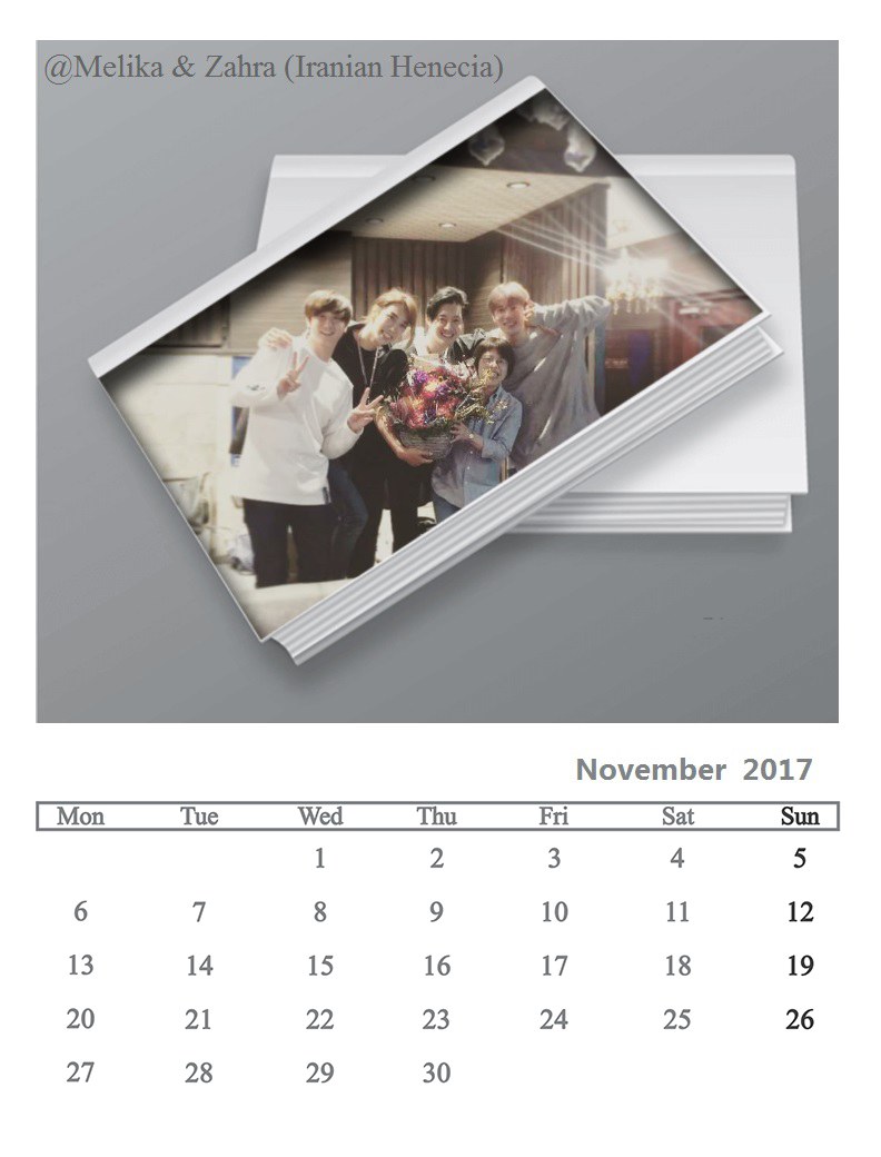 Calendar November 2017 (2) - @Melika & Zahra (Iranian Henecia)