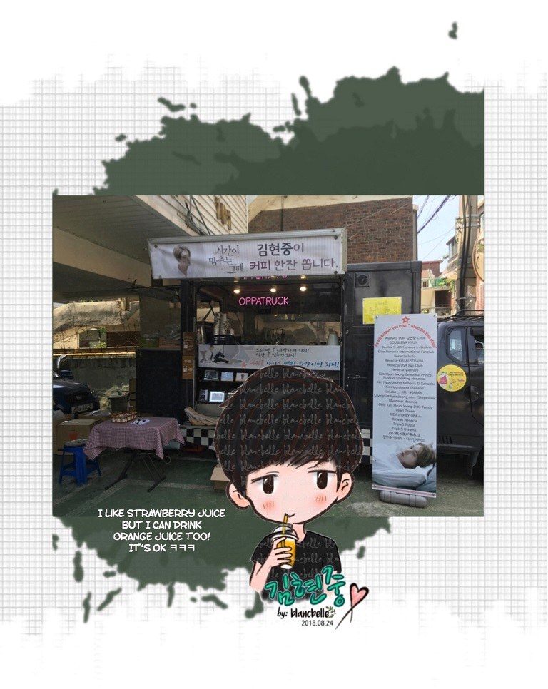 [blancbelle Fanart] I like strawberry juice but i can drink orange juice too! It is ok [2018.08.24]