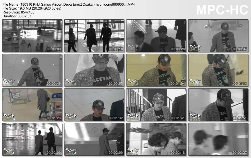 [Fancam] Kim Hyun Joong at Gimpo airport heading to Osaka [2018.03.16]