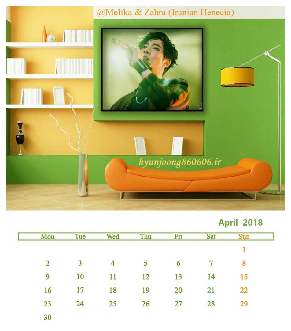 Calendar of April 2018 - Fanart by Melika and Zahra