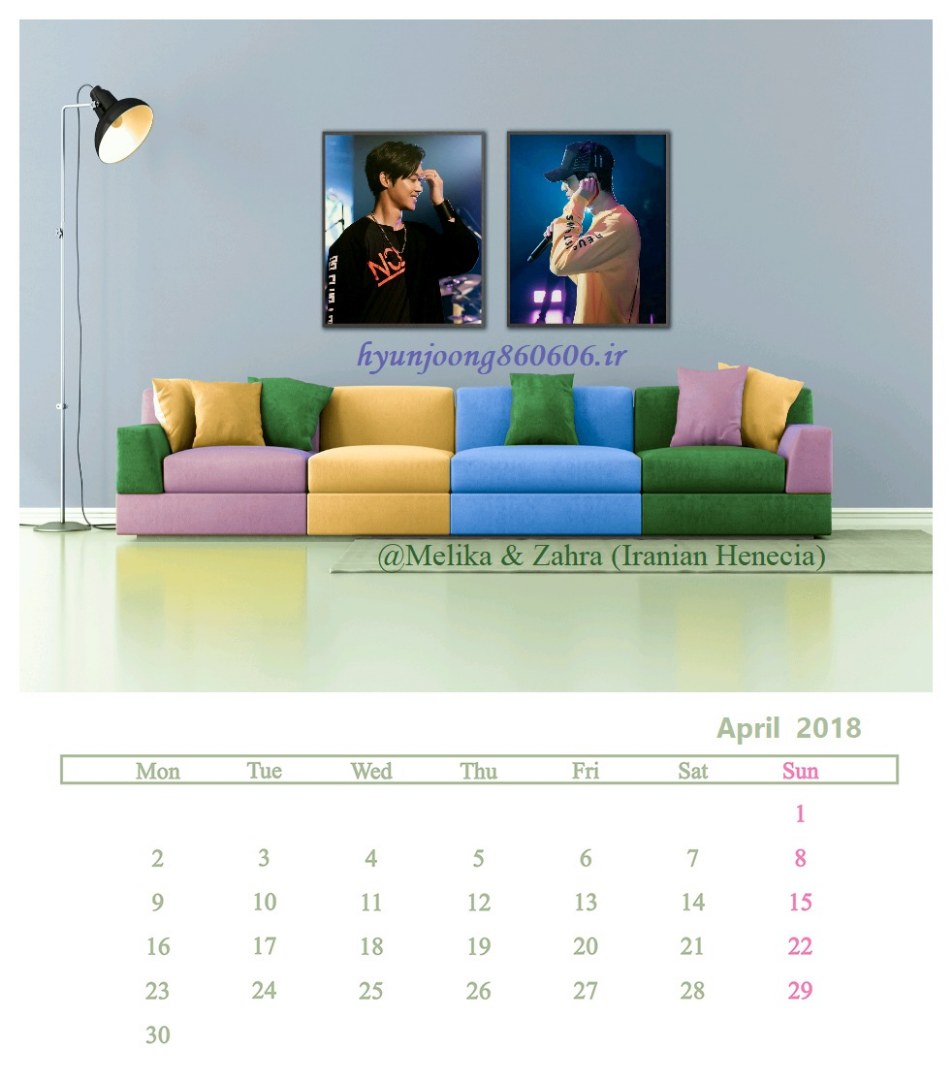 (Calendar April 2018 (4) - @Melika & Zahra (Iranian Henecia