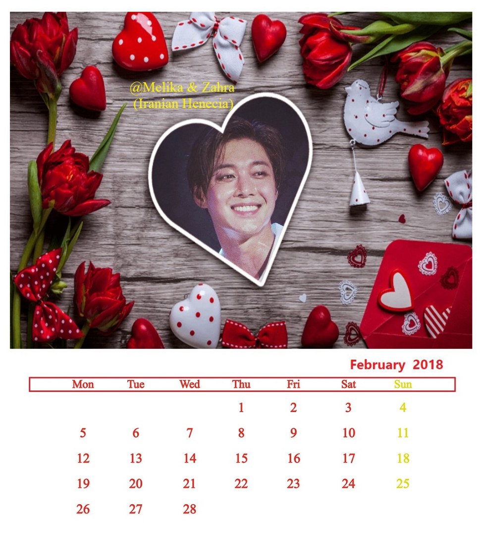 (Calendar February 2018 (2) - @Melika & Zahra (Iranian Henecia