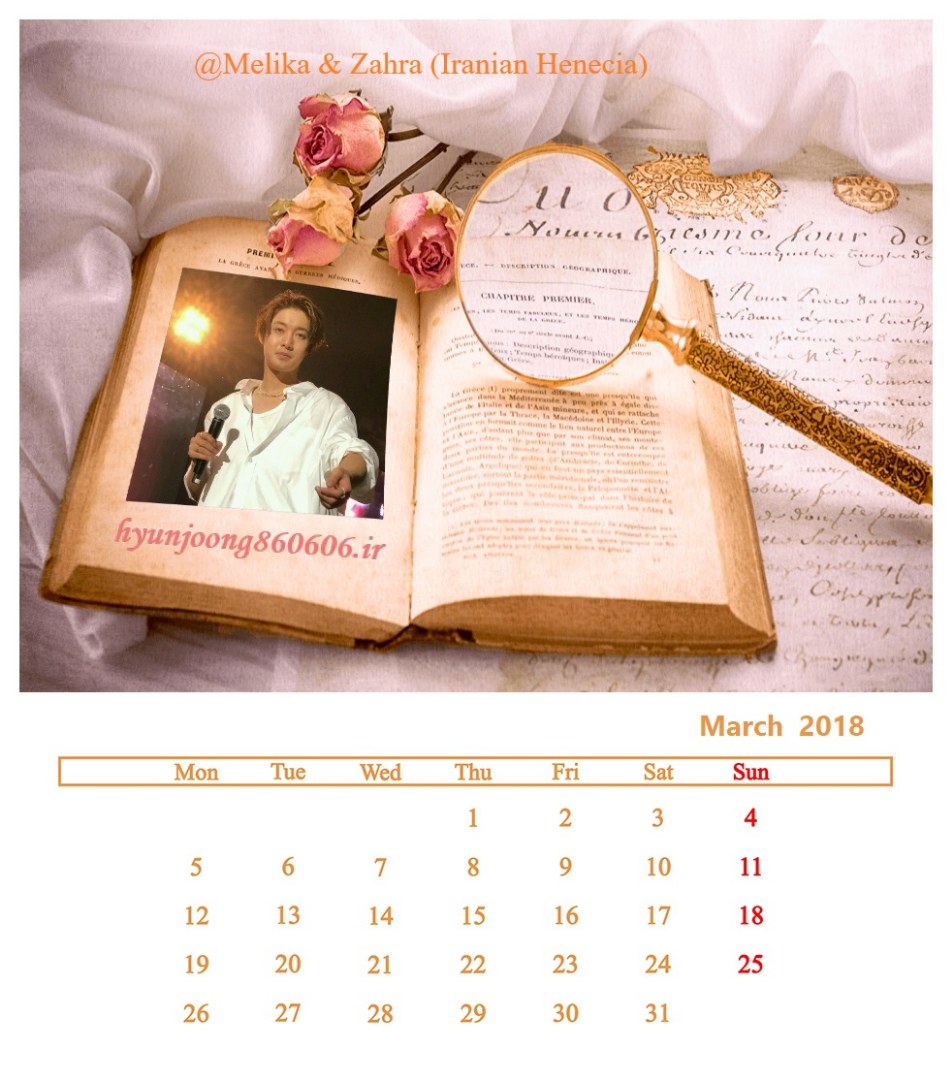 (Calendar March 2018 (3) - @Melika & Zahra (Iranian Henecia