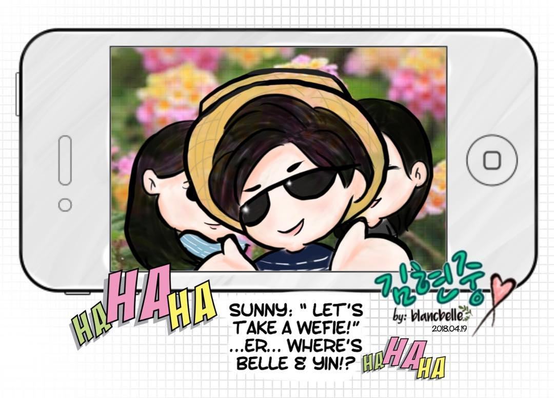 [Blancbelle Fanart] Together with Sunny and Yin, we had such a fun day touring in Bangkok [2018.04.19]
