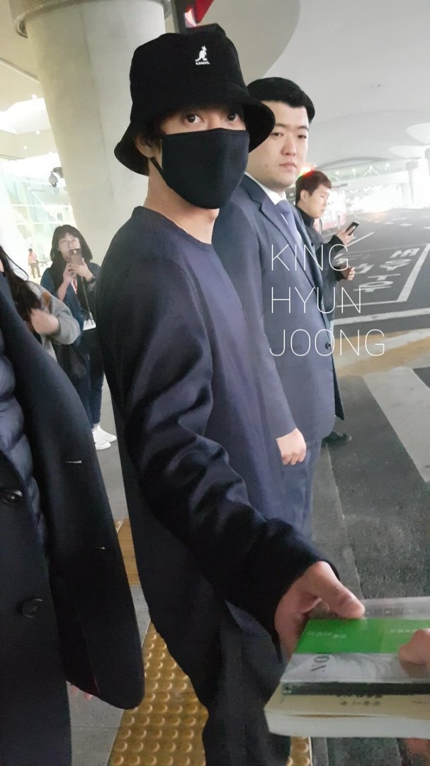 [Fanpics+Fancam] Kim Hyun Joong at Incheon arrival from Bangkok [2018.04.09]