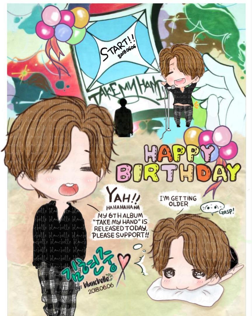 [Blancbelle Fanart] Happy Birthday to my dear Hyun Joong and many many Congratulations on the release of your 6th album “Take My Hand” [2018.06.05]