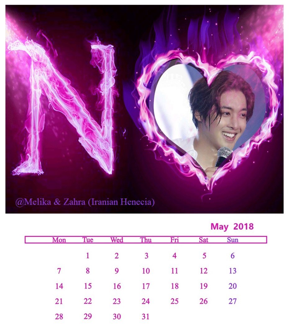 (Calendar May 2018 (4) - @Melika & Zahra (Iranian Henecia